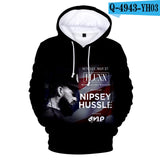 Aikooki Hot Sale US rapper nipsey hussle 3D Hoodies Men/Women Autumn Popular Hip Hop Hoodie Casual Men's Sweatshirts Top
