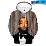 Salute Nipsey Hussle 3D Hoodies Men/Women Fashion Casual Sweatshirt Harajuku Hip Hop Hoodie Print Nipsey Hussle Pullovers Hoody