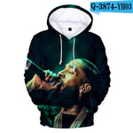 Salute Nipsey Hussle 3D Hoodies Men/Women Fashion Casual Sweatshirt Harajuku Hip Hop Hoodie Print Nipsey Hussle Pullovers Hoody