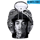 Salute Nipsey Hussle 3D Hoodies Men/Women Fashion Casual Sweatshirt Harajuku Hip Hop Hoodie Print Nipsey Hussle Pullovers Hoody