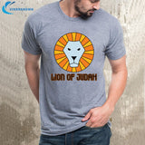 Lion Of Judah T Shirt Men Christian Messianic Judaism Jewish T Shirts Ethiopia Of Judah T-Shirt Tshirt Fitness Rastafa Tee Shirt