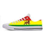 Flag of Ethiopia lion of judah rasta Cool Fashion Casual Canvas Shoes Low Top Lightweight Breathable 3D Print women Men Sneakers