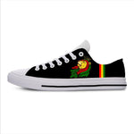 Flag of Ethiopia lion of judah rasta Cool Fashion Casual Canvas Shoes Low Top Lightweight Breathable 3D Print women Men Sneakers