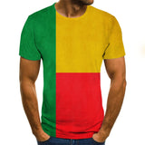 T-shirt latest explosive clothing T-shirt national flag top 3D printing fashion short-sleeved round neck shirt fashion street hi