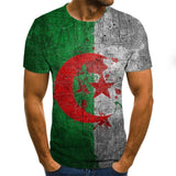T-shirt latest explosive clothing T-shirt national flag top 3D printing fashion short-sleeved round neck shirt fashion street hi
