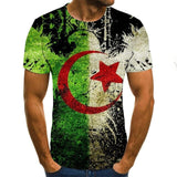T-shirt latest explosive clothing T-shirt national flag top 3D printing fashion short-sleeved round neck shirt fashion street hi