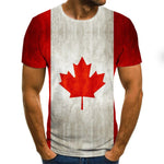 T-shirt latest explosive clothing T-shirt national flag top 3D printing fashion short-sleeved round neck shirt fashion street hi
