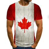 T-shirt latest explosive clothing T-shirt national flag top 3D printing fashion short-sleeved round neck shirt fashion street hi