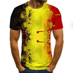 T-shirt latest explosive clothing T-shirt national flag top 3D printing fashion short-sleeved round neck shirt fashion street hi