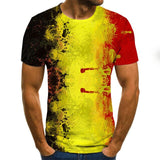 T-shirt latest explosive clothing T-shirt national flag top 3D printing fashion short-sleeved round neck shirt fashion street hi