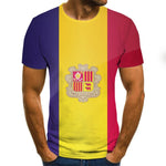 T-shirt latest explosive clothing T-shirt national flag top 3D printing fashion short-sleeved round neck shirt fashion street hi