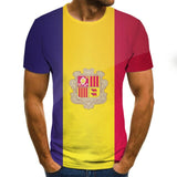 T-shirt latest explosive clothing T-shirt national flag top 3D printing fashion short-sleeved round neck shirt fashion street hi