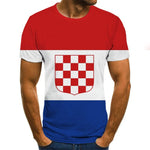 T-shirt latest explosive clothing T-shirt national flag top 3D printing fashion short-sleeved round neck shirt fashion street hi