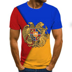 T-shirt latest explosive clothing T-shirt national flag top 3D printing fashion short-sleeved round neck shirt fashion street hi
