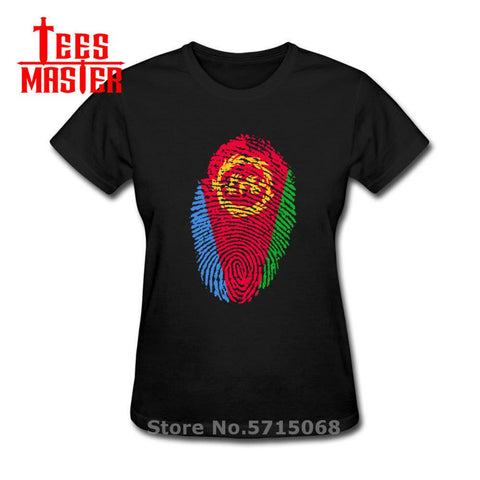 Funny Eritrea Flag Fingerprint T shirt woman 2020 New coming casual fashion Patriotic T-shirt Patriotism lovers leisure fans Tee