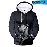 Nipsey Hussle Hoodie Sweatshirts Oversized Streetwear Tops Autumn Winter Hoodies Men Women Hooded Nipsey Hussle Pullovers