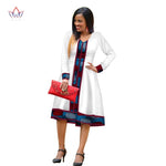 African Maxi Dresses For Women elegant Cotton Print Traditional African Style Outfit For Women Long Sleeve Church Dress WY2992