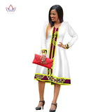 African Maxi Dresses For Women elegant Cotton Print Traditional African Style Outfit For Women Long Sleeve Church Dress WY2992