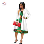 African Maxi Dresses For Women elegant Cotton Print Traditional African Style Outfit For Women Long Sleeve Church Dress WY2992