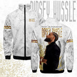 New Nipsey Hussle Jacket Men Zipper Streetwear 3D Print Clothes Hip Hop Jackets Stand Collar Fashion Casual Collar jacket