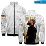 New Nipsey Hussle Jacket Men Zipper Streetwear 3D Print Clothes Hip Hop Jackets Stand Collar Fashion Casual Collar jacket