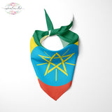 The Ethiopia flag Dog Bandana Cat Bandana Pet Bandana Pet Accessory personalized name custom pet present scarf