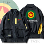 Military Army Jackets Air Force Ethiopia Ethiopian Horn of Africa ETH ET Bomber jacket Casual Men Flight Pilot Air Force Coat