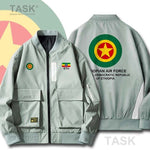 Military Army Jackets Air Force Ethiopia Ethiopian Horn of Africa ETH ET Bomber jacket Casual Men Flight Pilot Air Force Coat
