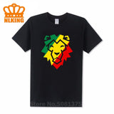 100% cotton Rasta Reggae Lion King T-Shirts men Ethiopia of Judah T-Shirt Homme Cool Funky summer Africa Lion King tshirt O-Neck