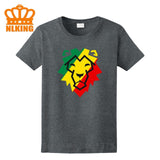 100% cotton Rasta Reggae Lion King T-Shirts men Ethiopia of Judah T-Shirt Homme Cool Funky summer Africa Lion King tshirt O-Neck