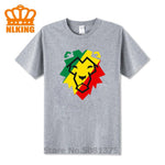 100% cotton Rasta Reggae Lion King T-Shirts men Ethiopia of Judah T-Shirt Homme Cool Funky summer Africa Lion King tshirt O-Neck