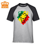 100% cotton Rasta Reggae Lion King T-Shirts men Ethiopia of Judah T-Shirt Homme Cool Funky summer Africa Lion King tshirt O-Neck