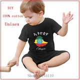 New Style Ethiopia Design Map Be a Nomad Travel the World white printed Baby Bodysuits Newborn Toddler Kids Clothes Jumpsuit