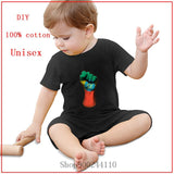 Newborn rompers Baby Clothes Cotton Flag of Ethiopia on a Raised Clenched Fist Newborn Short Sleeve Bodysuits Baby Boy Clothes