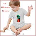 Newborn rompers Baby Clothes Cotton Flag of Ethiopia on a Raised Clenched Fist Newborn Short Sleeve Bodysuits Baby Boy Clothes