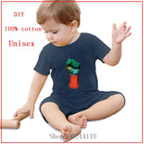 Newborn rompers Baby Clothes Cotton Flag of Ethiopia on a Raised Clenched Fist Newborn Short Sleeve Bodysuits Baby Boy Clothes