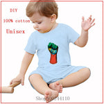Newborn rompers Baby Clothes Cotton Flag of Ethiopia on a Raised Clenched Fist Newborn Short Sleeve Bodysuits Baby Boy Clothes