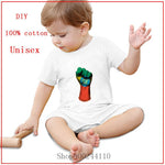 Newborn rompers Baby Clothes Cotton Flag of Ethiopia on a Raised Clenched Fist Newborn Short Sleeve Bodysuits Baby Boy Clothes