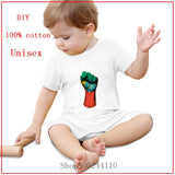 Newborn rompers Baby Clothes Cotton Flag of Ethiopia on a Raised Clenched Fist Newborn Short Sleeve Bodysuits Baby Boy Clothes