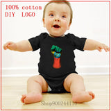 Newborn rompers Baby Clothes Cotton Flag of Ethiopia on a Raised Clenched Fist Newborn Short Sleeve Bodysuits Baby Boy Clothes