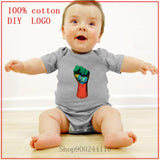 Newborn rompers Baby Clothes Cotton Flag of Ethiopia on a Raised Clenched Fist Newborn Short Sleeve Bodysuits Baby Boy Clothes