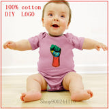 Newborn rompers Baby Clothes Cotton Flag of Ethiopia on a Raised Clenched Fist Newborn Short Sleeve Bodysuits Baby Boy Clothes