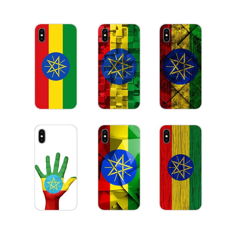 For Huawei Nova 2 3 2i 3i Y6 Y7 Y9 Prime Pro GR3 GR5 2017 2018 2019 Y5II Y6II Transparent Soft Skin Cover Ethiopia National Flag