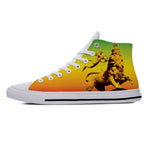 Flag of Ethiopia lion of judah rasta Reggae Cool Casual Canvas Shoes High Top Lightweight Breathable 3D Print Men women Sneakers