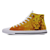 Flag of Ethiopia lion of judah rasta Reggae Cool Casual Canvas Shoes High Top Lightweight Breathable 3D Print Men women Sneakers