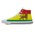 Flag of Ethiopia lion of judah rasta Reggae Cool Casual Canvas Shoes High Top Lightweight Breathable 3D Print Men women Sneakers