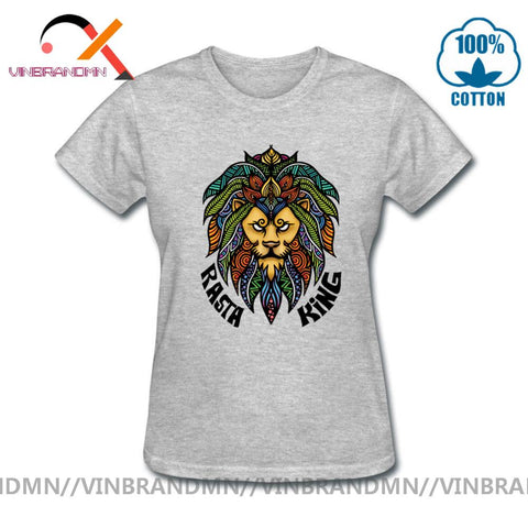 HabeShop.me | Cool Casual Pride T Shirt Funny The Lion of Judah Symbol of The Israelite Ethiopia Rastafari Music Tees woman Rasta King Reggae