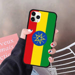 Retro Ethiopia flag Phone Case Rubber for iPhone 11 pro XS MAX 8 7 6 6S Plus X 5S SE 2020 XR case
