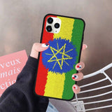 Retro Ethiopia flag Phone Case Rubber for iPhone 11 pro XS MAX 8 7 6 6S Plus X 5S SE 2020 XR case