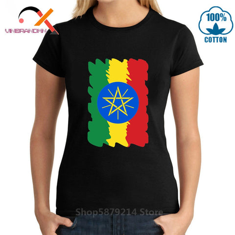 HabeShop.Me | Leisure Tee Flag of Ethiopia T Shirt men Ethiopia flag T-shirt women Patriotism tshirt Casual Loose Patriotic lover hipster Tops